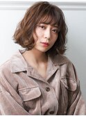デジタルパーマグレージュボサかわボブ