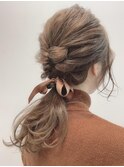 ローポニーテール＊くるりんぱヘアアレンジ【タビラマユミ】