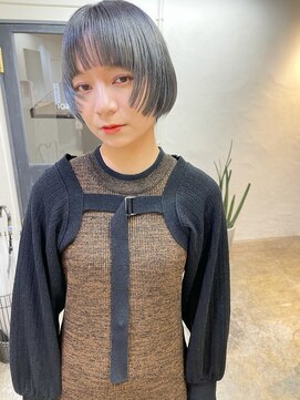 ソイ 下北沢(soi) 【Blue gray】マッシュショート_ボブ_ケアブリーチ_レイヤー