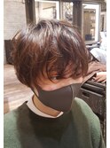 くせ毛風パーマのモテショート☆