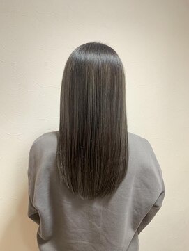 アドラーブル 長岡リップス旭岡店(adorable) 20代30代髪質改善カラー★アッシュグレージュストレートロング