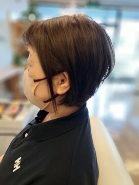 ヘアヌーダ ショートボブ、髪質改善、白髪ぼかし、キッズカット、カット