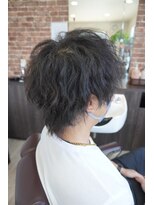 ヘアーアンドシェーブ ジンジャー(GINGER)&nbsp;マッシュウルフ×ツイストスパイラルパーマ