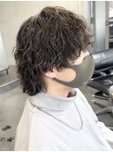メンズウルフ波巻きスパイラルパーマツイストスパイラルパーマ