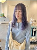 リナ　ラベンダーカラーとレイヤーカット