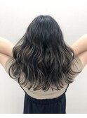 インナーグレージュ ネイビー×シルバー &nbsp;グラデーション 小岩