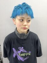 ジオラマ(DIORAMA) ブリーチ/デザインカラー/派手髪/ブルー/青髪/ターコイズ/水色