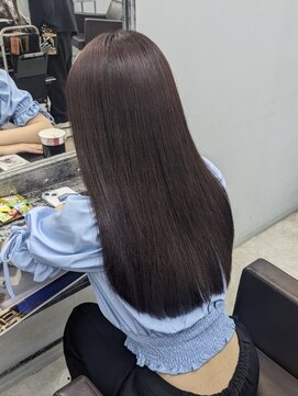 オズ 安積店(OZ) ダブルカラー外ハネボブインナーカラーハイライトケアブリーチ
