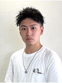 【平山明樹】ショートバングパーマ／メンズショートカット