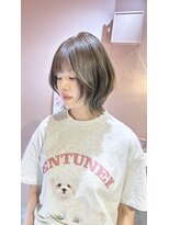 ラメール(MAISON LA MER) 【Mika】秋オリーブ/韓国風レイヤーボブ