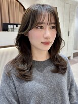 イメチェン外ハネボブ美髪ワイドバングミディアムレイヤーカット