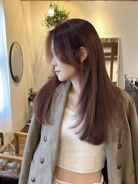 プカナ ラ(pukana_La) スモーキーピンク×髪質改善TRでツヤっと可愛く♪