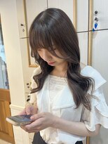 ネオリーブ チロル 横浜西口店(Neolive CiroL.)&nbsp;柔らかアッシュブラウン×顔まわりカット　韓国風ヘア