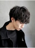 ルーズパーマシャドウパーマメンズマッシュウルフ10代20代ゆるめ