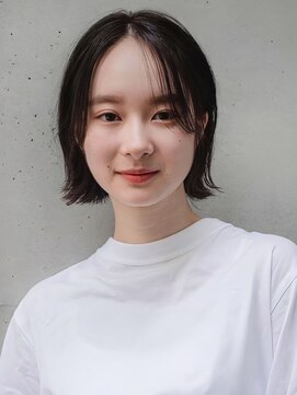 オーレント(AULENT) 切りっぱなしショート・ボブ/絶壁解消/前髪なし/20代/30代/丸顔