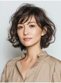 クラゲヘアー/小顔/ココアベージュ/オリーブグレー/川西