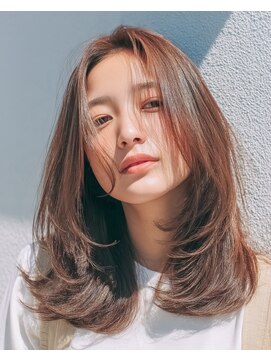 ヌフ(neuf) 髪質改善/ウォームベージュ/似合わせカット/ミディアムレイヤー