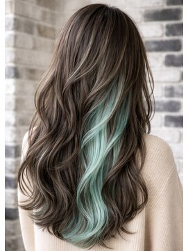 リアン(Lien) インナーカラー×ミントグリーン