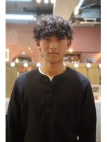 エディ(Edy)&nbsp;メンズマッシュ波巻きスパイラルパーマケアパーマ眉毛カット岡山