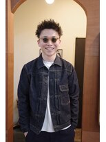 エディ(Edy) メンズスパイキーショートブラウンカラー眉毛カット外国人風岡山