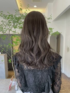 ヘアーアイスカルテット(HAIR ICI QUARTET) ブリーチなし×ラベンダーグレージュ◎20代30代透明感カラー