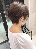 ナチュラルマニッシュ丸みショート/20代/30代/40代/ハイライト