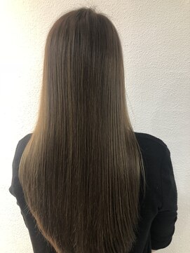 ダブル(W) オリーブグレージュ うるつやロング