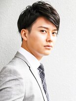 アフロート ディル(AFLOAT D'L)&nbsp;スーツ短髪ツーブロック束感モテる黒髪シークレットパーマ流行