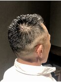 50代 ベリーショート ハイフェードカット 骨格補正カット