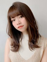 リヤン 表参道(lyann)&nbsp;ベビーバングボブルフナチュラルカールビターショコラベージュ