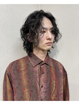 リラス 博多(rilas) メンズウルフパーマ　メンズカット　ウルフカット　レイヤー