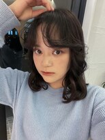 ロンドエニカ 大宮(Lond enika)&nbsp;前髪パーマアッシュカラーレイヤーロンググレーベージュ[大宮]