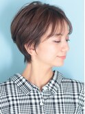 小顔美髪シアーカラーカールショートセミディ姫カット