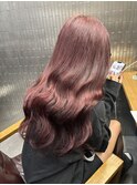 #ロングヘア#プルシール#エクステ#ボルドーカラー