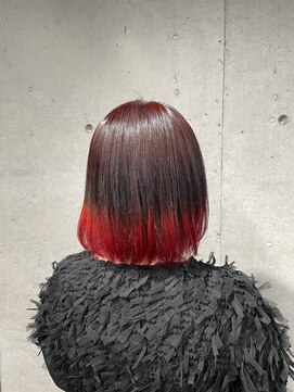 ガルボヘアー 名古屋栄店(garbo hair) #ガルボ#ハイトーン#エクステ#ブリーチ#グラデーション#レッド