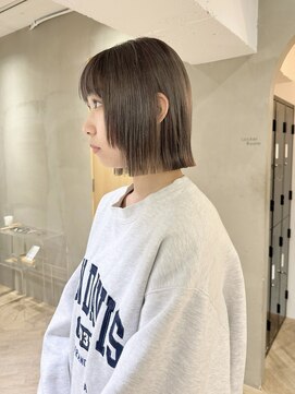 ローレン(LOREN) ミルクティーベージュぷつっとボブケアブリーチ 梅田