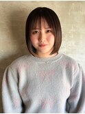 ボブ×グレージュ