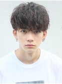 無造作前下がりマッシュ