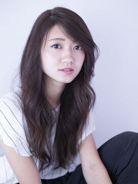 エイチバイシオミエイチ 神戸三宮(H by shiomi H) [shiomi H]クールな斜めバング×ニュアンスロング×寒色系カラー