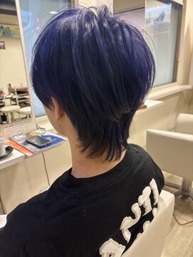 ヴェジールヘアデザイン(Vezir hair design) ブルーバイオレット×フェザーショート