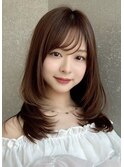 ♪イメチェンピンクベージュクールショートアンブレラカラー66