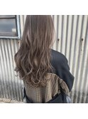 重軽レイヤー オリーブグレージュ ハイライトカラー