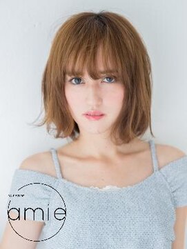 アミ 橋本(amie) 無邪気なカールボブ[イルミナカラー/ヘルシーレイヤー]