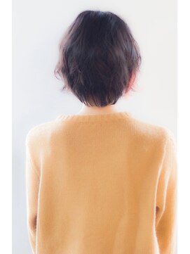 ロミー 本厚木(ROMMY.) インナーカラー オレンジ☆シースルーバング◎ショートボブ ボブ