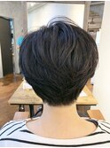 ●大人かわいい小顔ひし形ショートボブ20代30代40代