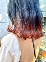 ノチ(Noci)&nbsp;【和田寧々】グラデーション/裾カラー/オレンジカラー/秋冬