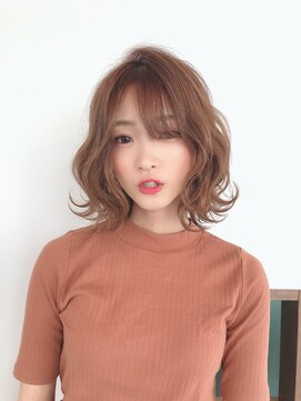 クシュ 所沢東口店(kusyu...) チョッピーバング/ネイビーグレー/ぱっつん前髪/マットブラウン