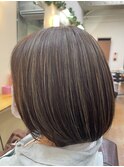 ハイライト×ショートボブ