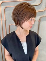 ロンド エスポワール 錦糸町(Lond espoir)&nbsp;【武井俊樹】斜めバングショートヘア顔周り　グレージュ