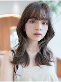 20代30代大人かわいい/グレージュカラー/ミディアムレイヤー